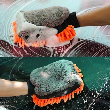 ПЕРЧАТКИ ИЗ МИКРОФИБРЫ АВТОМОЙКА ВНЕШНЯЯ ДЕТАЛИ ВНУТРИ АВТОМОБИЛЯ