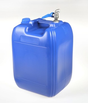 Металлическая канистра для воды из ПНД с краном, 20л.