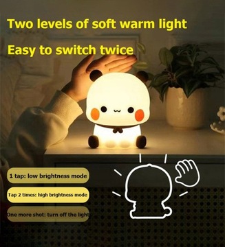 Панда Бубу и Дуду Led Night Light Lamp Kawaii Ca