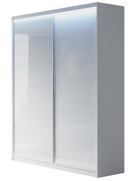 SZAFA PRZESUWNA 2- DRZWIOWA ROSSI 170 x 250 CM LINIA ROYAL BIAŁA - LACOBEL
