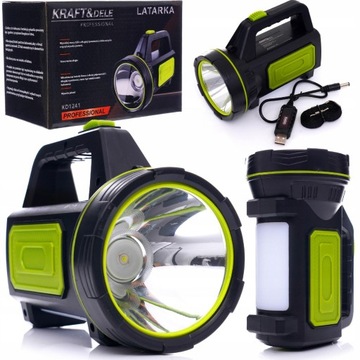 LAMPA LATARKA AKUMULATOROWA SZPERACZ AKU LED USB