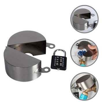 1 zestaw blokady kranu zewnętrznego wąż ogrodowy zabezpieczający przed