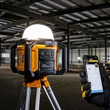 Akumulatorowa lampa robocza LED 18V XR 360° 5000 lm Bluetooth DeWALT DCL074