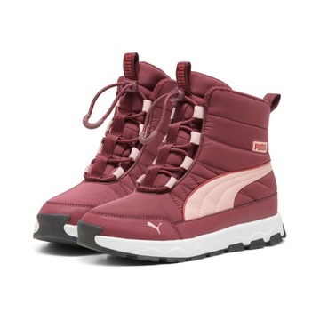 Buty zimowe śniegowce damskie Puma Evolve Boot ocieplane bordowe 38.5