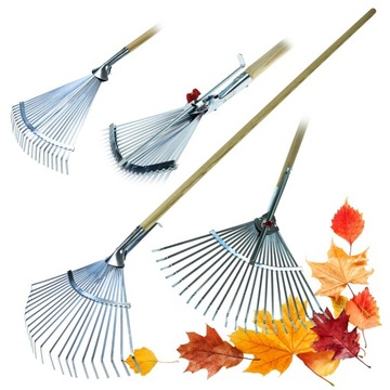 Grabie Do Liści Trawy Taśma Stalowe REGULOWANE Grabki Pazurki eGarden