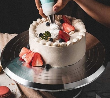 PROFESJONALNA PATERA OBROTOWA DO CIASTA TORTU 25CM