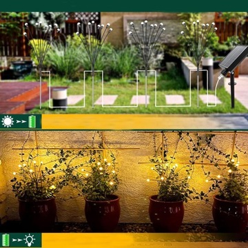 СОЛНЕЧНЫЕ ЛАМПЫ 4В1 СВЕТЛЯЧКИ ШАРЫ 10 СВЕТОДИОДНЫХ САДОВЫХ С Датчиком