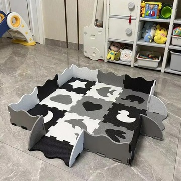 ОБРАЗОВАТЕЛЬНЫЙ КОВР ИЗ ПЛОТНОГО ПЕНА ДЛЯ ДЕТЕЙ ПАЗЛ 25 ЭЛЕМЕНТОВ 3 В 1