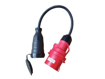 Adapter/redukcja 32A/5 - 230v (uziemienie bolec)
