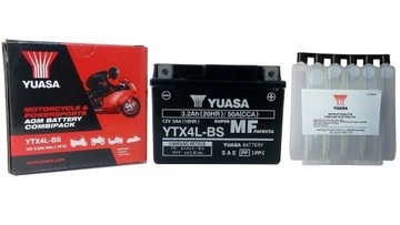 AKUMULATOR YUASA MOTOCYKLOWY YTX4L-BS 12V 3.2Ah