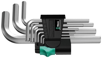 WERA 021406 Шестигранные ключи, короткие, Хром