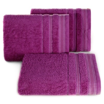Ręcznik Eurofirany 50x90cm frotte 100% BAWEŁNA Śliwkowy CHŁONNY 500g GRUBE