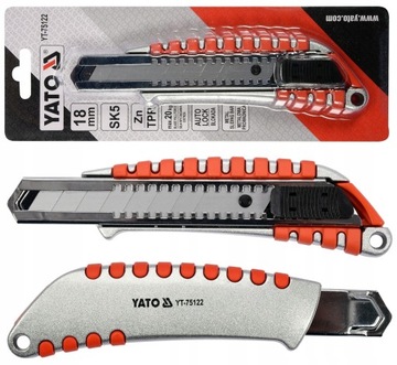 НОЖ ЯТО С ЛОМАТЫМ ЛЕЗВИЕМ ОБОЙНЫЙ НОЖ 18 ММ СЛОМАЮЩИЙСЯ ЛЕЗВИЕ YT-75122