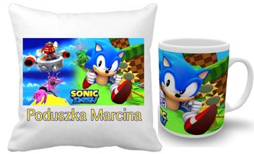 GRA SONIC ZESTAW PODUSZKA+KUBEK+IMIĘ