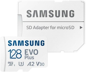 КАРТА SAMSUNG EVO PLUS MICRO SD 128 ГБ, 130 МБ/С, V3, БЫСТРАЯ, НАДЕЖНАЯ
