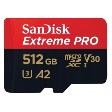 Новая карта microSD SanDisk Extreme Pro емкостью 512 ГБ, 200 МБ/с.