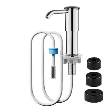 Дозатор жидкого мыла для кухонной мойки, серебристый.