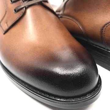 КОЖАНЫЕ ТУФЛИ МУЖСКИЕ КОРИЧНЕВЫЕ 42 28 см МУЖСКИЕ