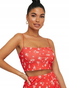 Nelly One XXH cyu CZERWONY CROP TOP S