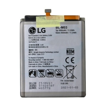 NOWA ORYGINALNA BATERIA BL-M03 LG k22 LM-K200BMW, LMK200EMW LMK200Z LMK200E