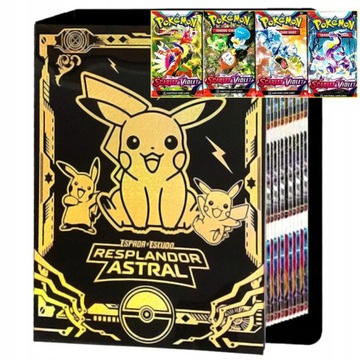 ORYGINALNE KARTY TCG POKEMON x10 + DUŻY ALBUM GOLD XXL KLASER NA 432 KARTY