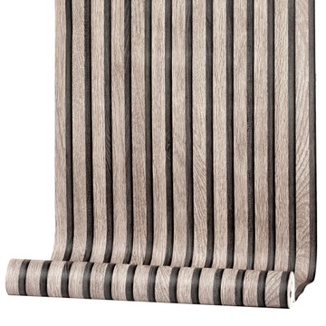 Ламельные самоклеящиеся обои Стеновые панели 3D Шпон Ламели Коричневое дерево 10м