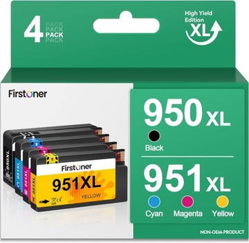 4x TUSZ DO HP 950 XL 951XL DO DRUKARKI OFFICEJET PRO 8600 8610 8620