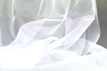 FIRANA GOTOWA WOAL BIAŁA 145X160CM ZASŁONA FIRANKA NA ŻABKI TAŚMIE FIRANY