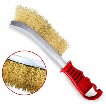 Щетка проволочная латунь с пластиковой ручкой 06965 VOREL