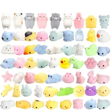 100PCS Kawaii Squishies Mochi Anima Squishy Toys For Kids Antistress Ball