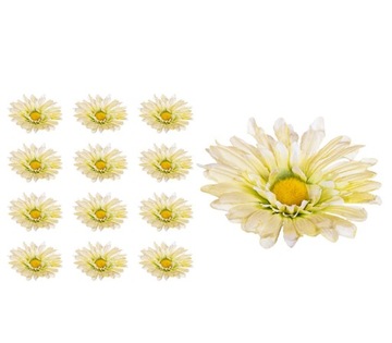 12x Gerbera główka zielona sztuczna wyrobowa