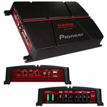PIONEER GM-A4704 4-kanałowy WZMACNIACZ maksymalna moc 520W łatwy montaż