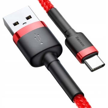 Кабель USB-C QC3.0 3A прочного нейлонового кабеля Baseus Cafule/шнур USB-C QC3.0 3A