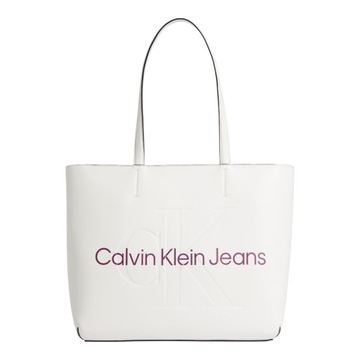 CALVIN KLEIN TOREBKA DAMSKA SHOPPER KOŚĆ SŁONIOWA