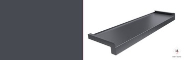 Parapet zewnętrzny STALOWY ANTRACYT 7024 27,5CM