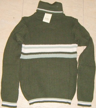 SWETER GOLF MĘSKI CZARNY S-M 36-38-40 ACRYL 100%!