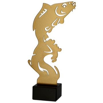 Statuetka największa,najcięższa ryba, wędkarz OPIS
