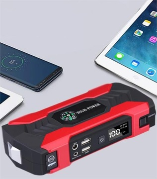 ПУСКОВОЕ УСТРОЙСТВО POWERBANK ДЛЯ АВТОМОБИЛЯ НАБОР 1 Вт мАч С 4 РЕЖИМАМИ ФАКЕЛА