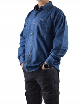 ТЕМНО-СИНЯЯ КЛАССИЧЕСКАЯ ДЖИНСОВАЯ РУБАШКА L