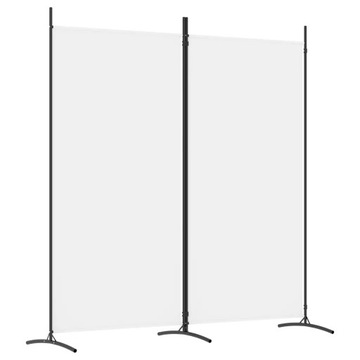 Parawan tkaninowy 2-panelowy, 175x180 cm, biały