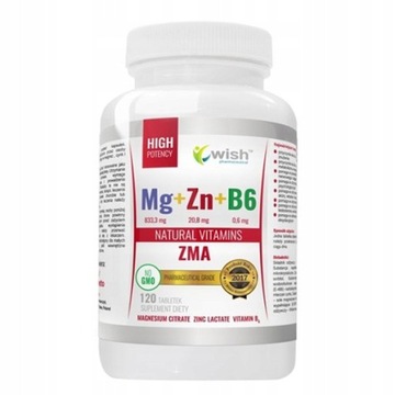 ZMA МАГНИЙ ЦИНК B6 ЦИТРАТ 120 таб ВИТАМИНЫ ЖЕЛАНИЕ