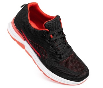 Спортивная обувь с сеткой, светло-черная, красная, дышащая, удобная 41