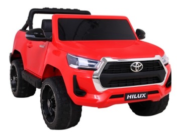 Автомобиль Toyota Hilux на аккумуляторе, красный, привод 4х4+MP3+LED