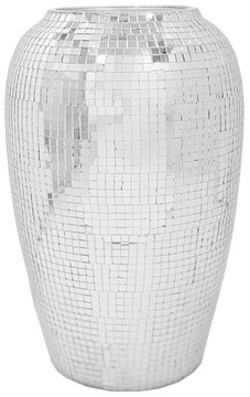 WAZON LUSTRZANY OSŁONKA FLAKON YTH016 26cm SREBRNY