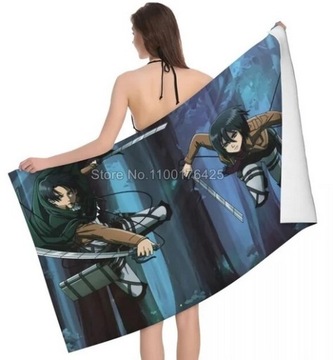RĘCZNIK PLAŻOWY Z ANIME Attack On Titan 50x100cm