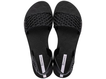 Sandały damskie sportowe Ipanema BREEZ Płaskie Eleganckie Wygodne Czarne 41