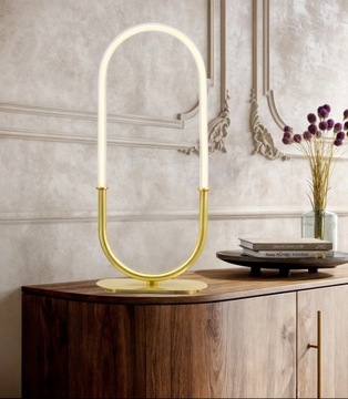 LAMPKA DO SYPIALNI LED GLAMOUR ZŁOTA LAMPA STOŁOWA DOTYK DUŻA XXL 82,5CM