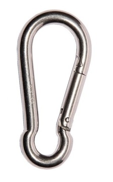 Karabińczyk zatrzaskowy ocynkowany 4mm - 10 szt