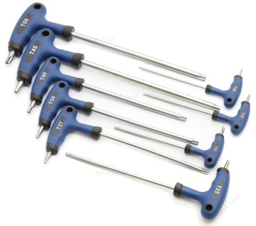 Klucze wkrętaki typ T TORX z otworem CrV 9el XXL