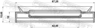 GUFERO 42,45X67,25X10/15,65 - 95PES-44671016C